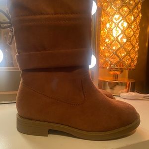 Brown toddler riding boots